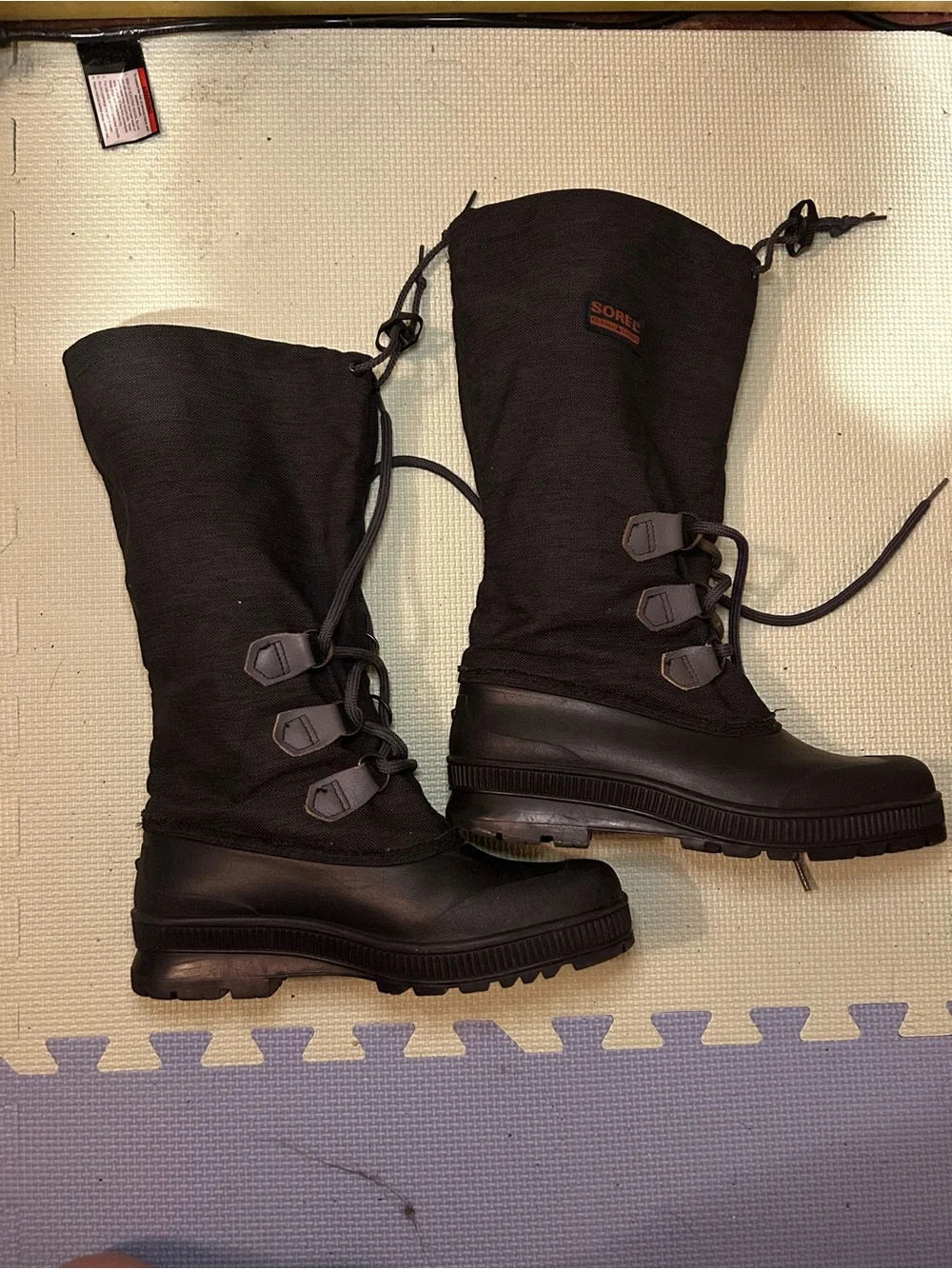 Vintage Women’s Black Sorel Kaufman Canada Lace-Up Winter Boots Size 8